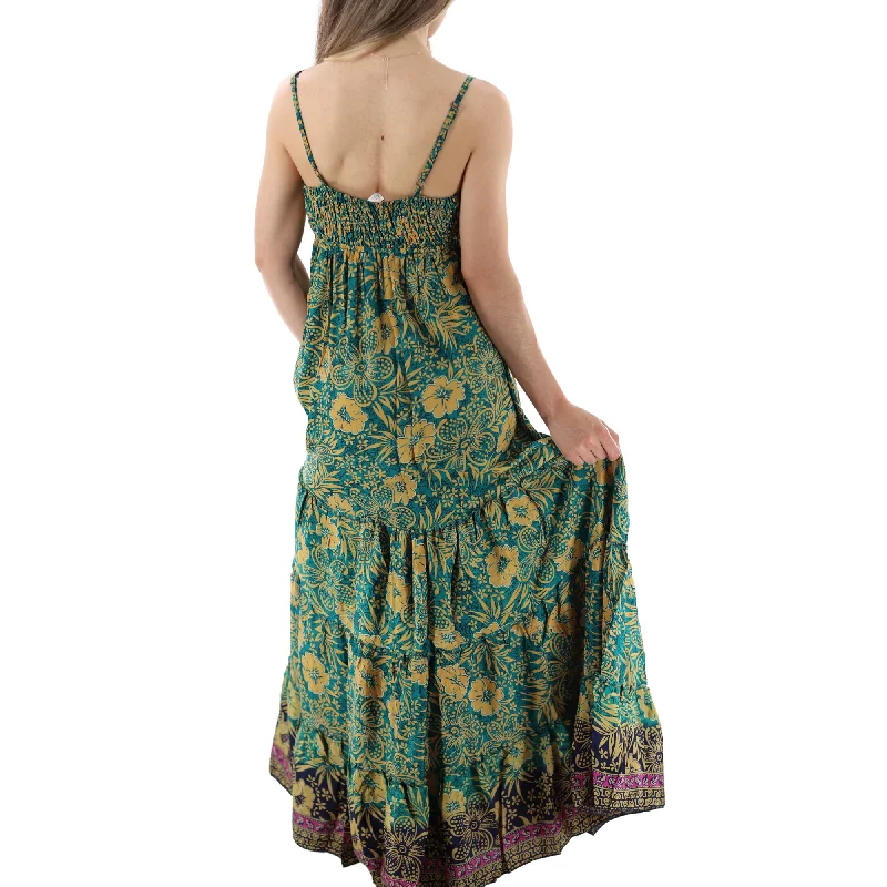 Floral 'Andrea' Maxi Dress with V-Neckline