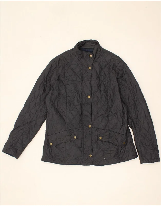 BARBOUR Womens Quilted Jacket UK 18 XL Navy Blue