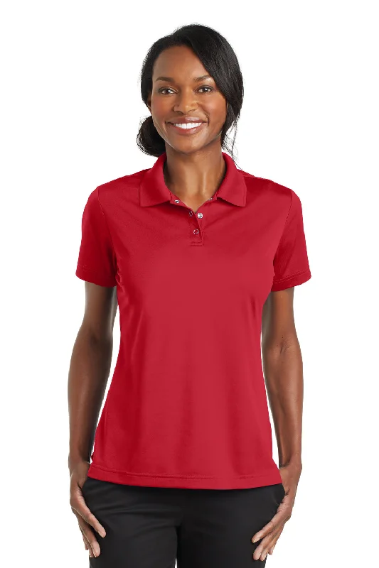 CornerStone Womens Gripper Moisture Wicking Short Sleeve Polo Shirt - True Red - Closeout