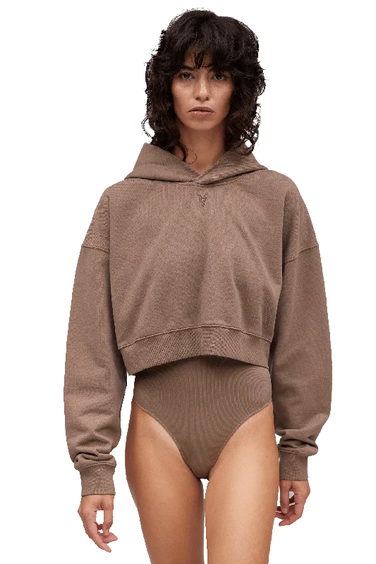 BOXY HOODIE - Tan