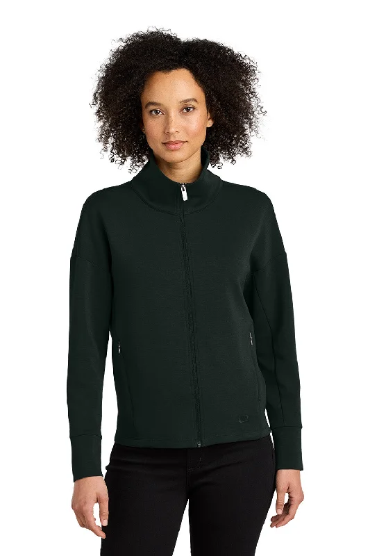 Ogio Womens Transcend Full Zip Sweatshirt w/ Pockets - Blacktop