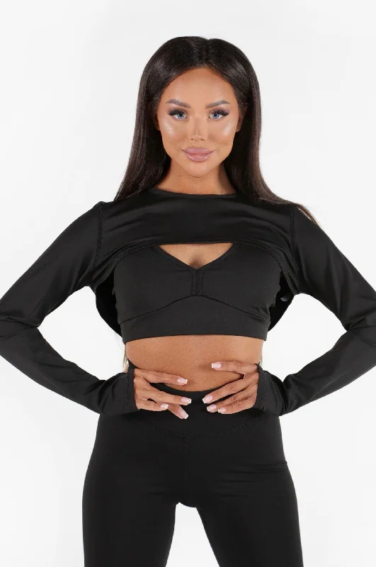 Diva Sports Bra and Bolero - Black