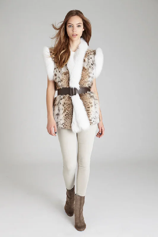 Leah Lynx Fur  Vest