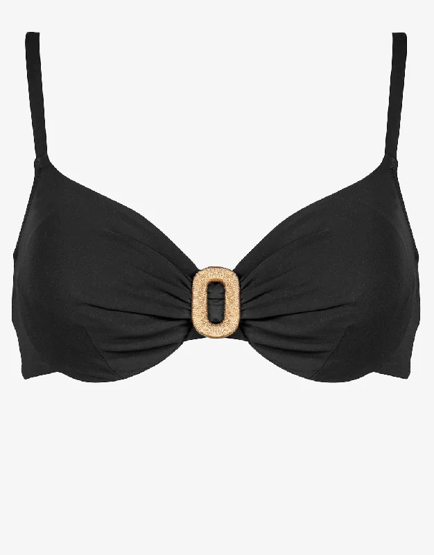 Sailor Luxe Underwired Bikini Top - Black