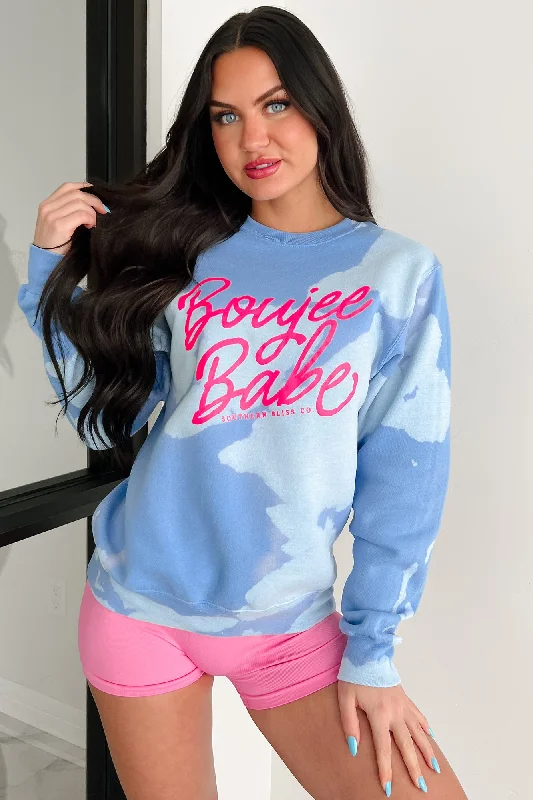 "Boujee Babe" Graphic Cloud Sweatshirt (Blue Bomba)