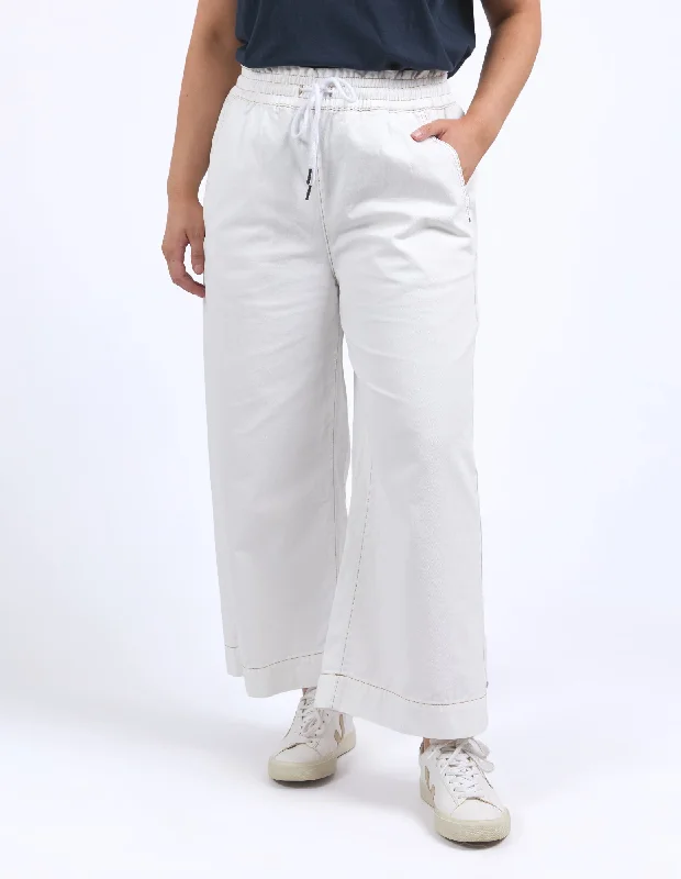 Greta Wide Leg Pant Vintage White