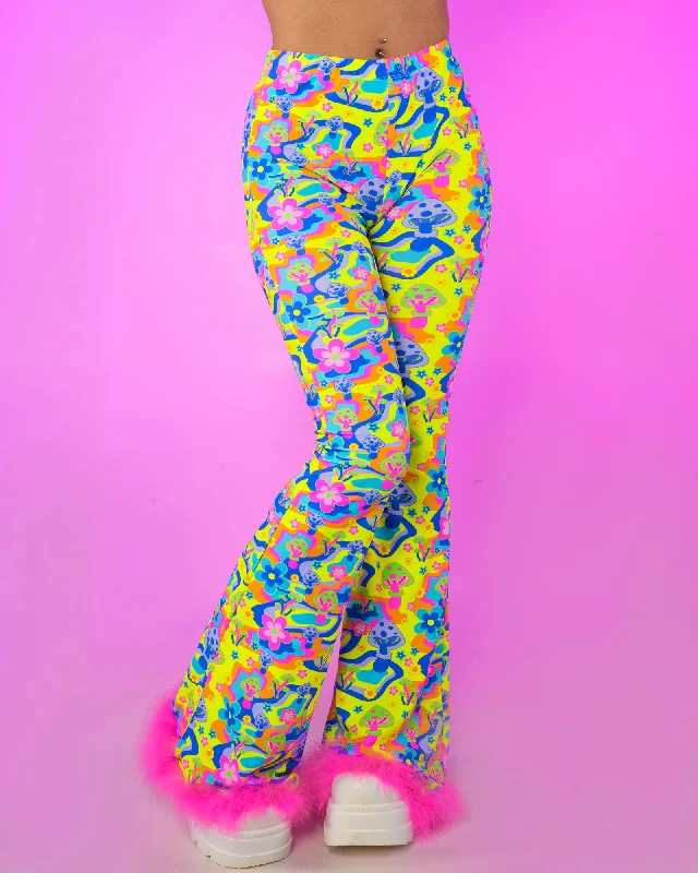 Psychedelic Psilocybin Flare Pants