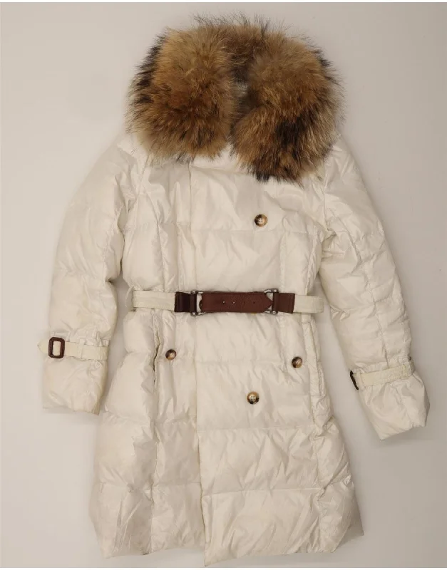 MARLBORO CLASSICS Womens Padded Coat EU 44 XL White