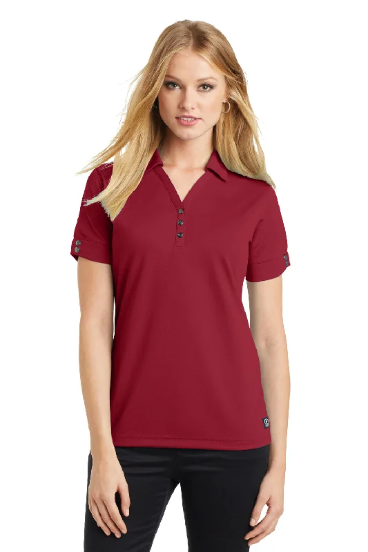 Ogio Womens Glam Moisture Wicking Short Sleeve Polo Shirt - Signal Red - Closeout