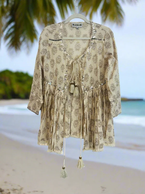 St-Tropez Sequin Tassel Jacket