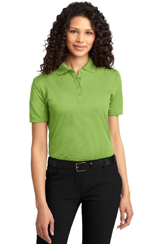 Port Authority Womens Dry Zone Moisture Wicking Short Sleeve Polo Shirt - Green Oasis - Closeout