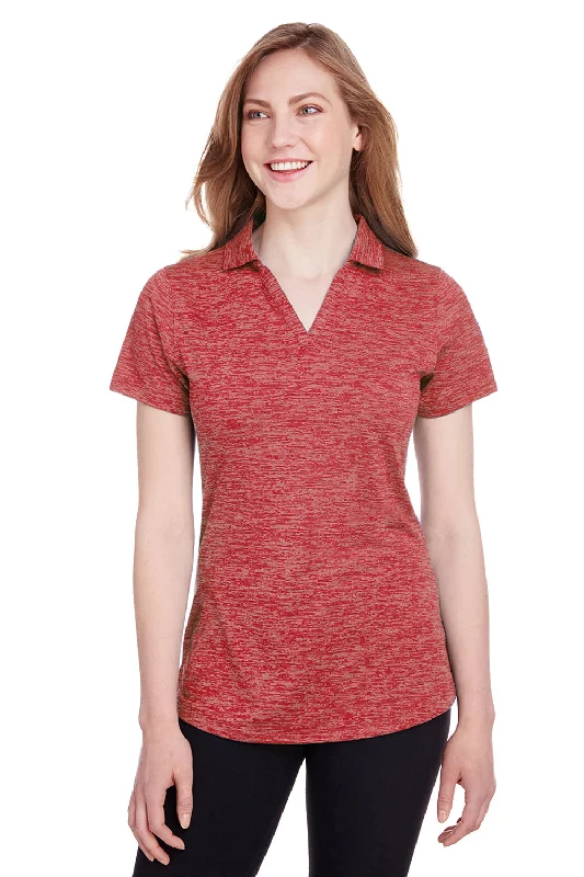 Puma Womens Icon Performance Moisture Wicking Short Sleeve Polo Shirt - High Risk Red