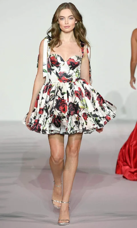 Sherri Hill 56344 - Tie Strap Floral Dress