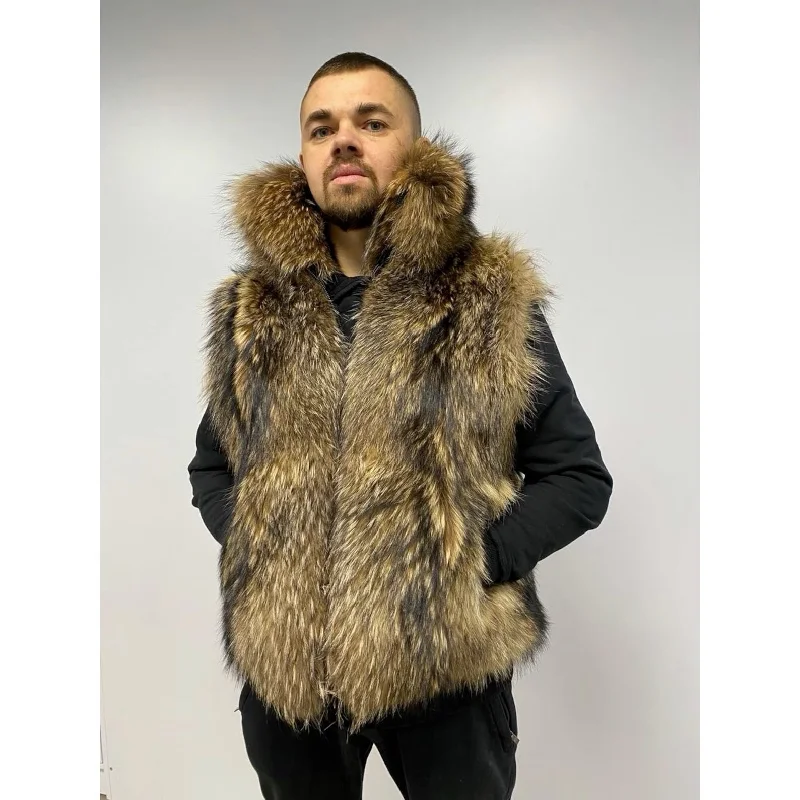 Raccoon fur vest