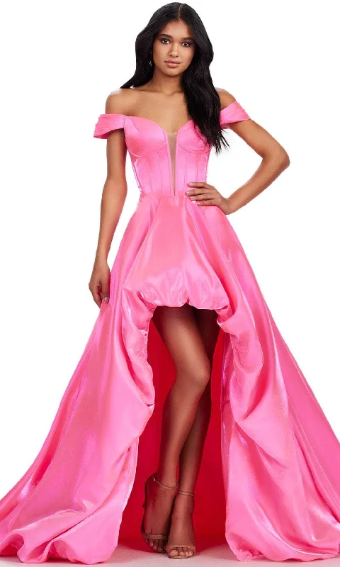 Ashley Lauren 11641 - Satin High Low Prom Dress