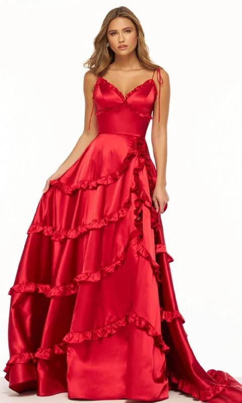 Sherri Hill 56353 - Ruffled Tie Straps Prom Gown