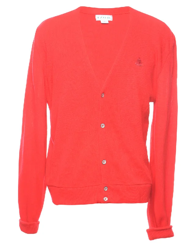 Izod Red Cardigan - M