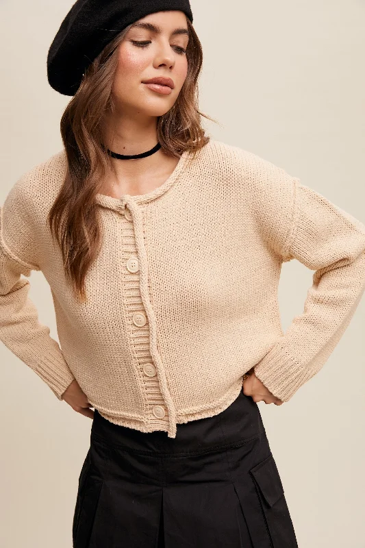 Knit Button Down Cardigan Cool Women's Skate